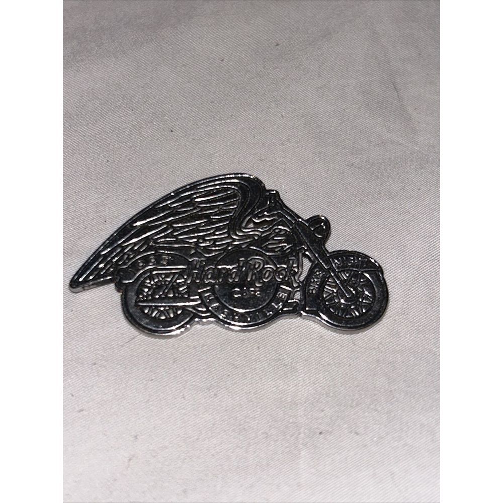 Hard Rock Café Pin Nashville - Silver Motorcycle with‎ Wings - (#6202) - 1995 H1